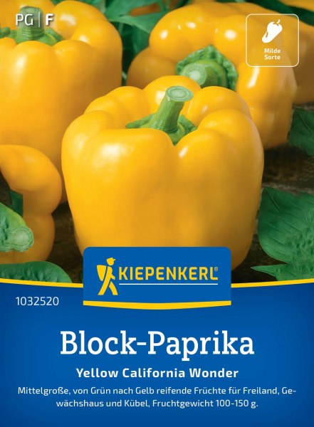 Block-Paprikasamen Yellow California Wonder