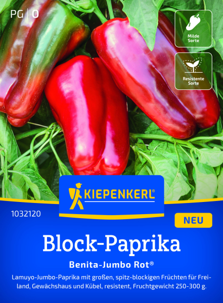 Block-Paprikasamen Benita-Jumbo Rot®