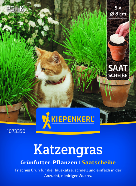 Katzengrassamen Frischgrün 5 Saatscheiben