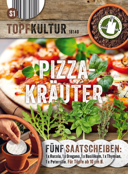 Pizza-Kräuter 5 Saatscheiben