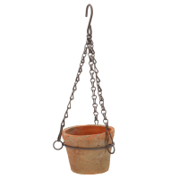 Aged Terracotta Topf hängend S