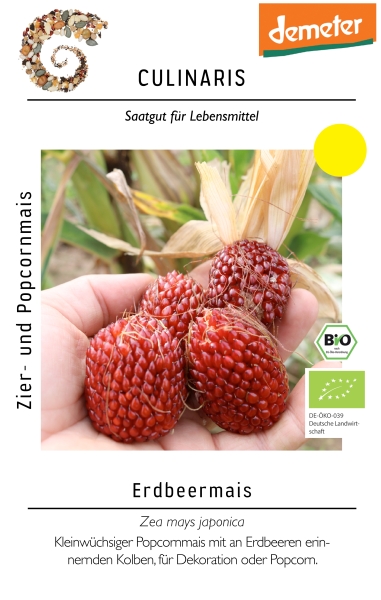Bio-Popcornmais Erdbeermais