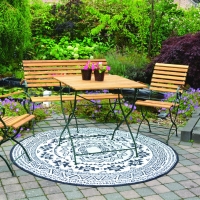 Gartenteppich rund boho