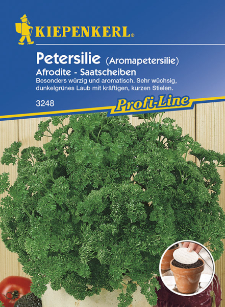 Aromapetersilie Afrodite 5 Saatscheiben MHD 01/26