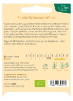 Bio-Rettich Runder Schwarzer Winter