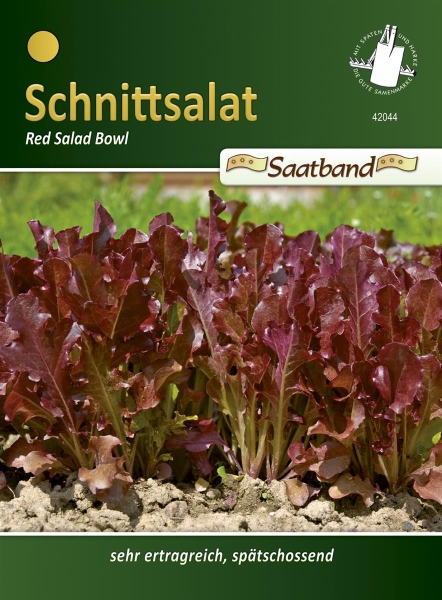 Schnittsalat Salad bowl rossa 2m Saatband