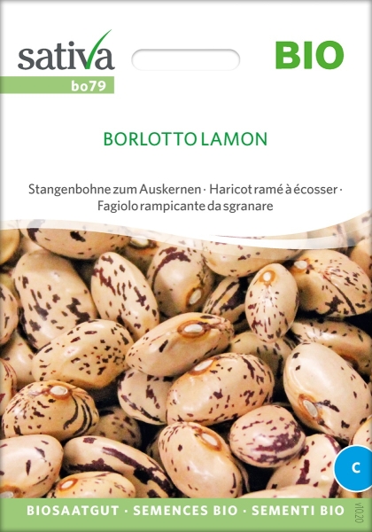 Bio Stangenbohne Borlotto Lamon