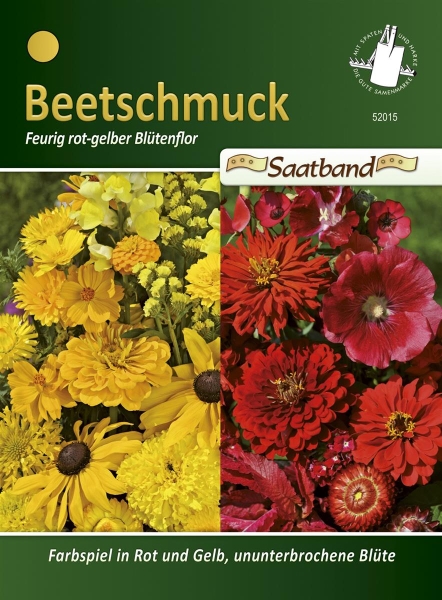 Beetschmuck gelb/rot 2m Saatband