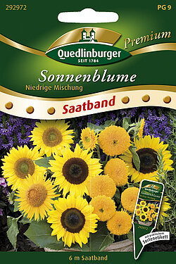 Sonnenblumen Mix 80cm hoch Saatband 6m MHD 01/25