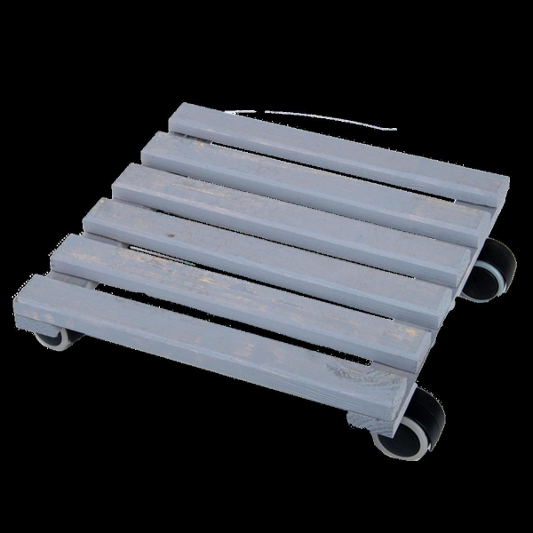 Pflanzenroller grau quadratisch indoor L