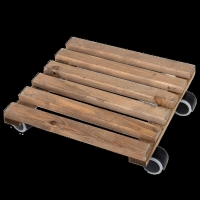Pflanzenroller braun quadratisch indoor L