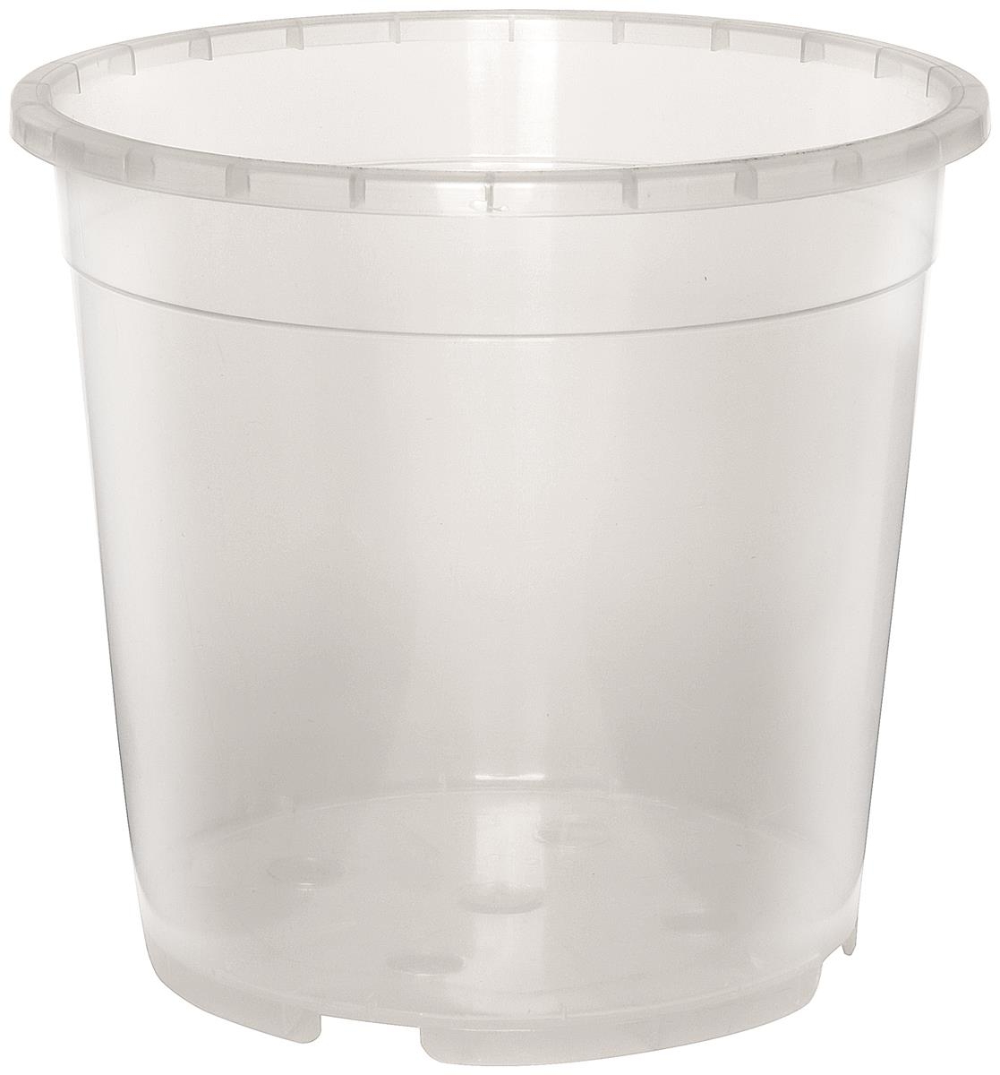 Orchideentopf Transparent – Rund, 12 Cm – Klarsichtcontainer Zur Wurzelkontrolle – Aus Kunststoff – Für Gesunde Orchideen