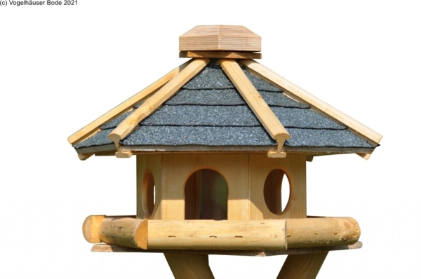 Sechseckhaus klein Pappdach grün