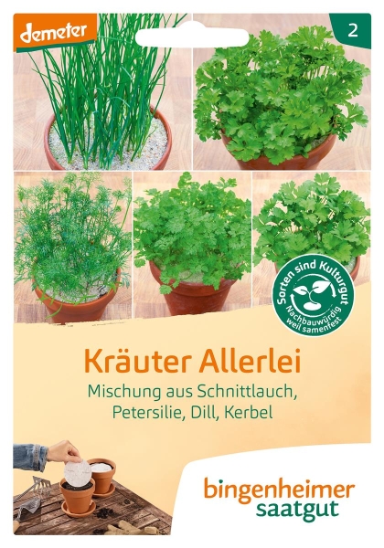 Bio-Kräuter Allerlei Saatscheiben
