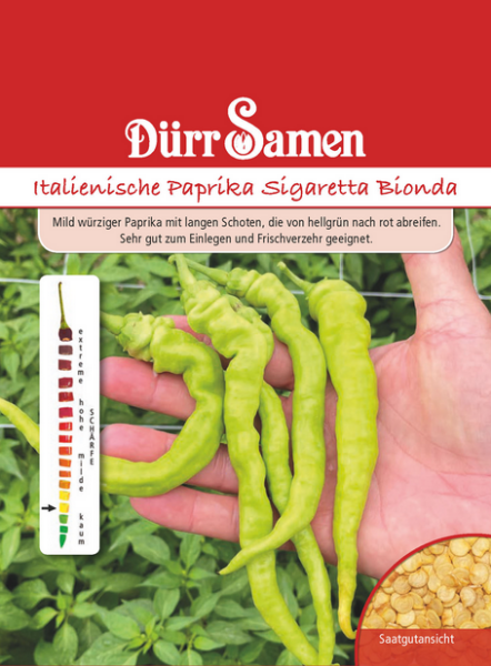 Italienische Paprika Sigaretta Bionda