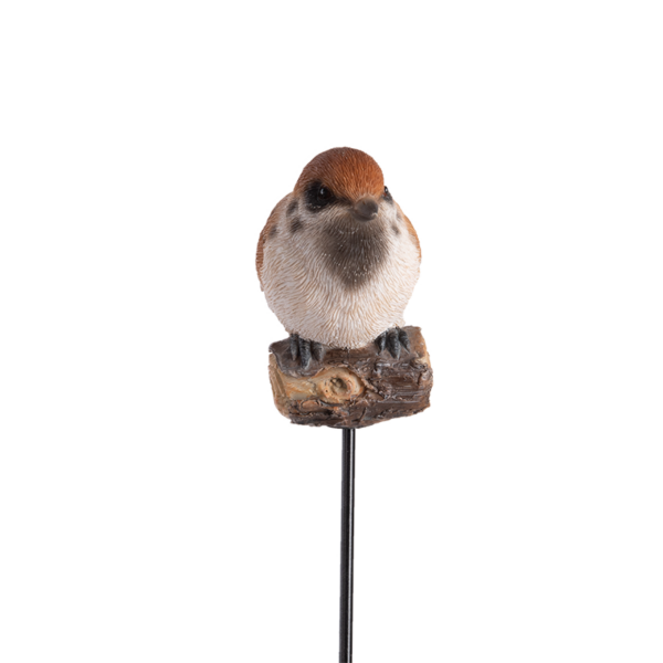 Vogel auf Stecker Spatz