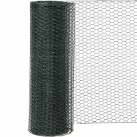 Sechseckgeflecht/Kaninchendraht PVC grün 13/500 25m