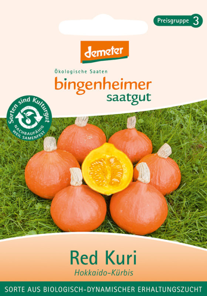 Bio-Kürbis Hokkaido Red Kuri 50 Korn