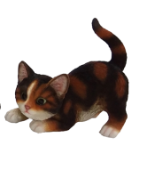 Katze Kunststoff braun ca.18cm